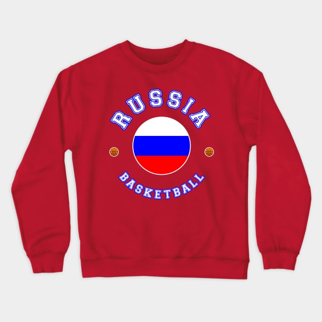 Russia Basketball Crewneck Sweatshirt by CulturedVisuals
